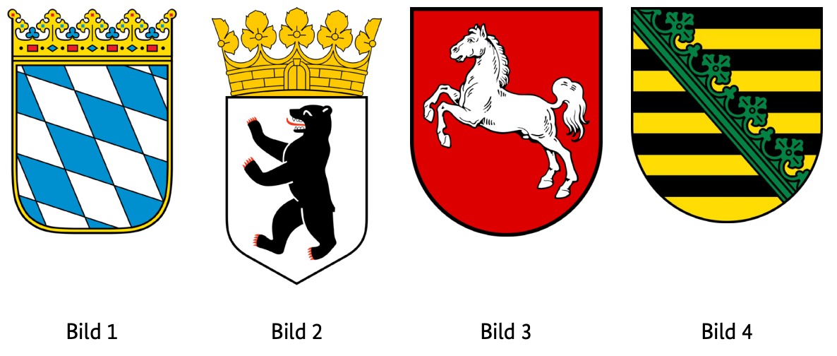 Welches Wappen gehört zum Freistaat Sachsen?