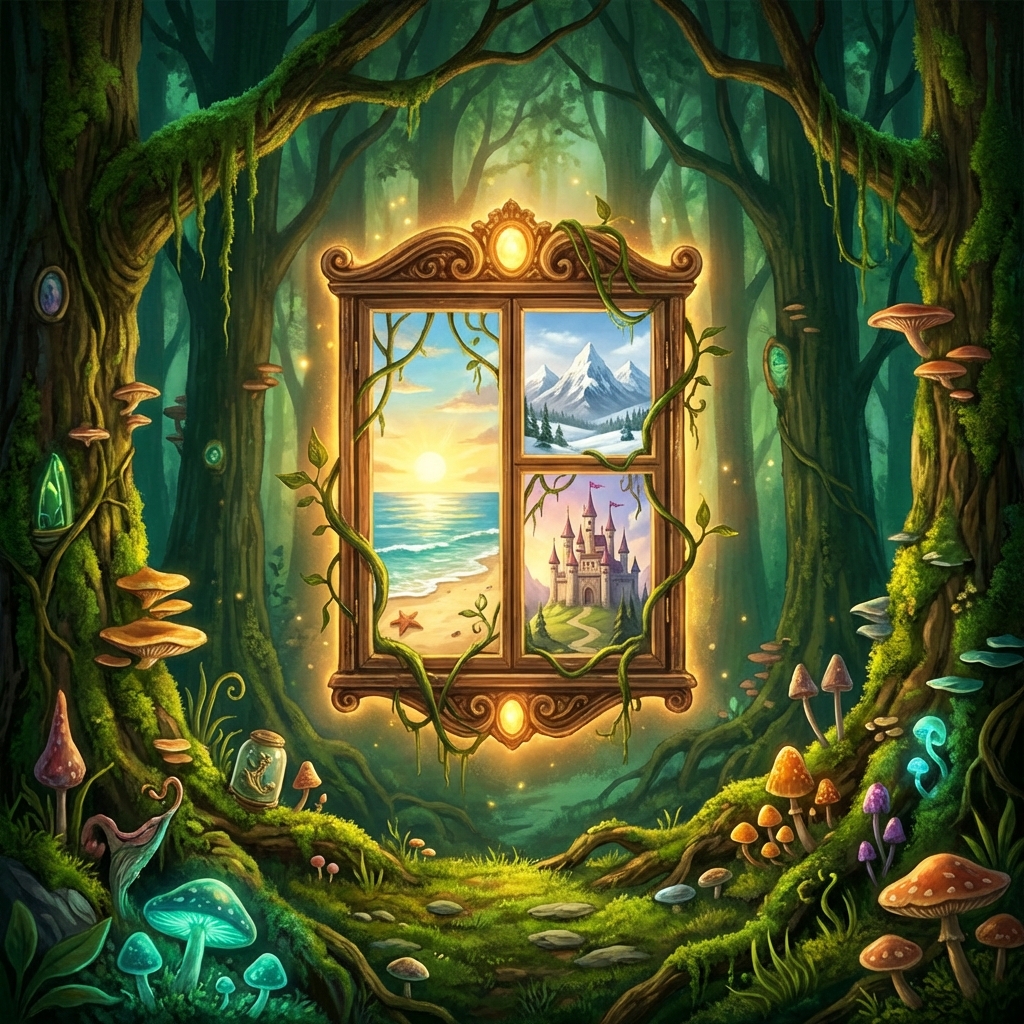 Memory palace scene for das Fenster